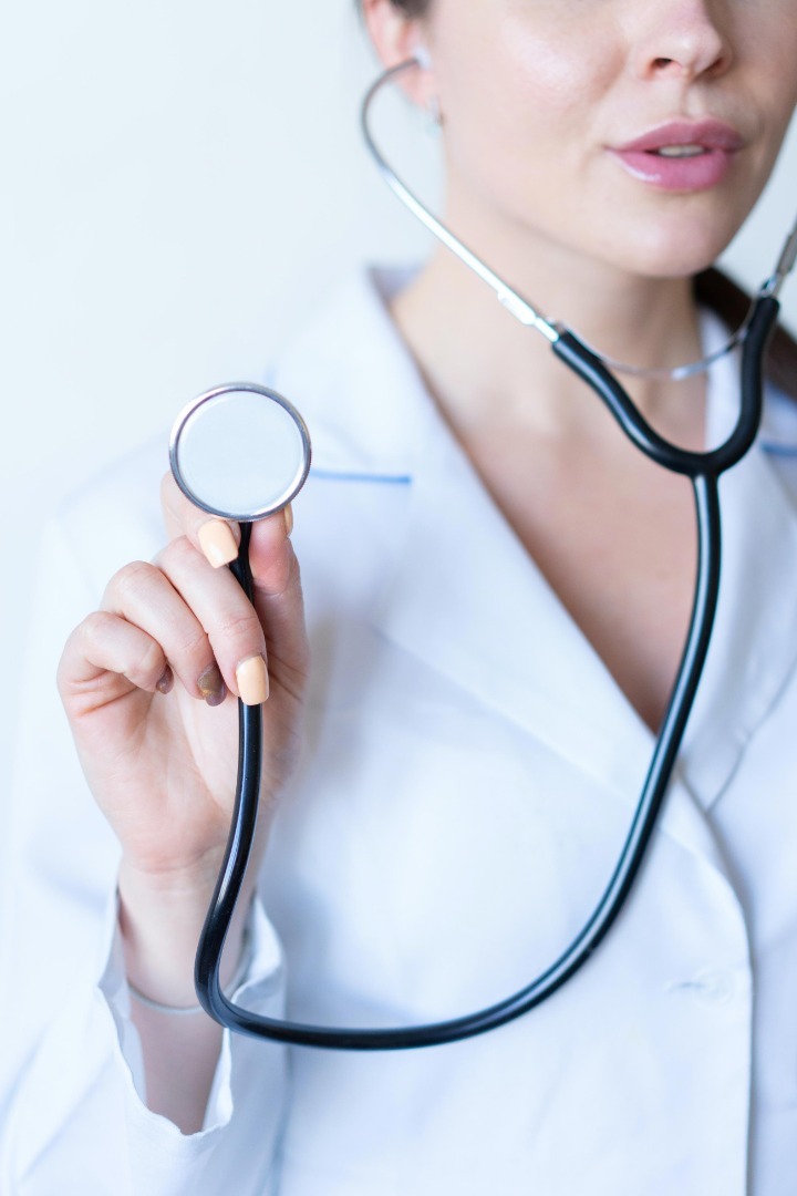 doctor hospital clinic patient care retro blue