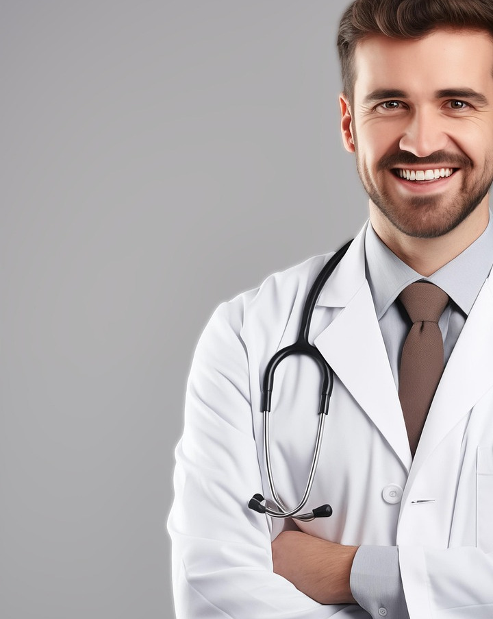 doctor portrait smiling clinic